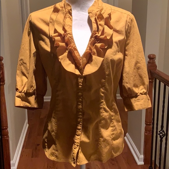 metrostyle Tops - Ruffle Mustard Top